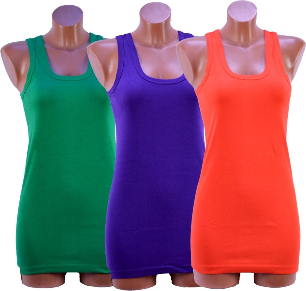 3 Pack dames hemd - 100% katoen - Zee - Maat XL