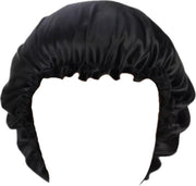 YOSMO - Zijden Bonnet - Zwart - Slaapmuts - Moerbei - 100% zijde - Slaapmuts