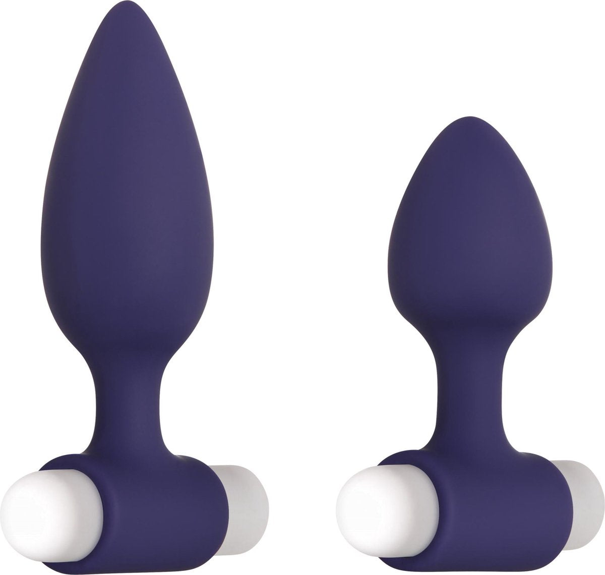 Twee anaalplugs met vibrerende bullet Evolved - - Paars