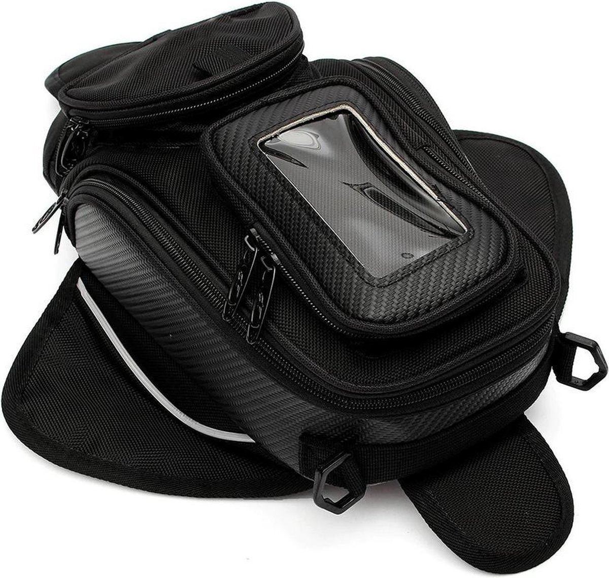 Motor Tanktas - Motorbagage met Telefoonhouder / GPS Houder - Zwart
