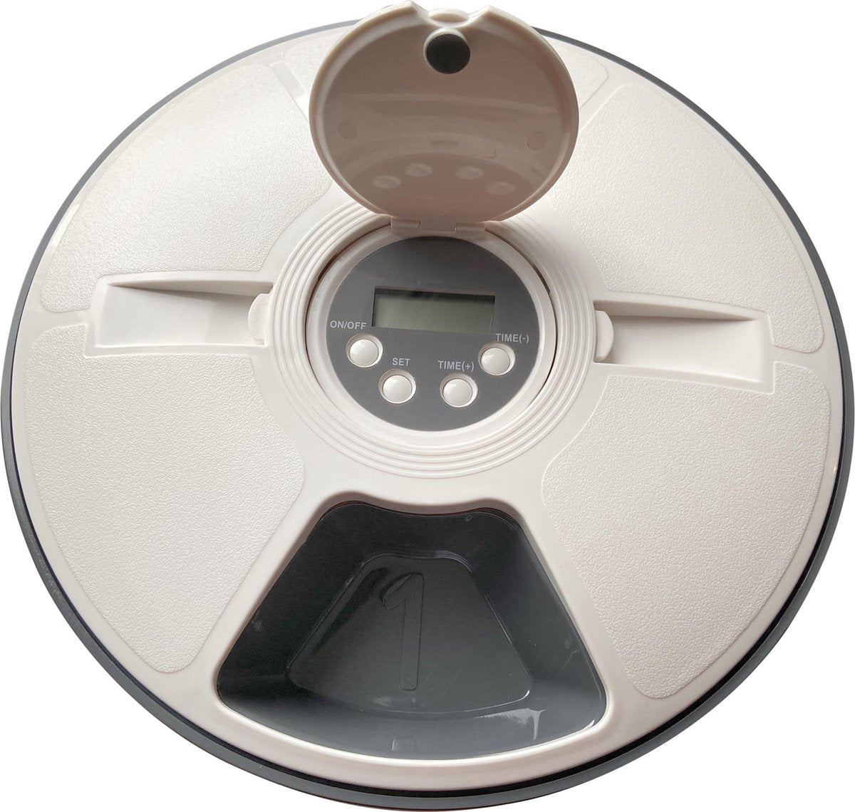 QEY - Slimme Automatische Voerbak Hond / Kat - Voerautomaat 6 Maaltijden - Met Timer - BPA Vrij - Wit/Grijs