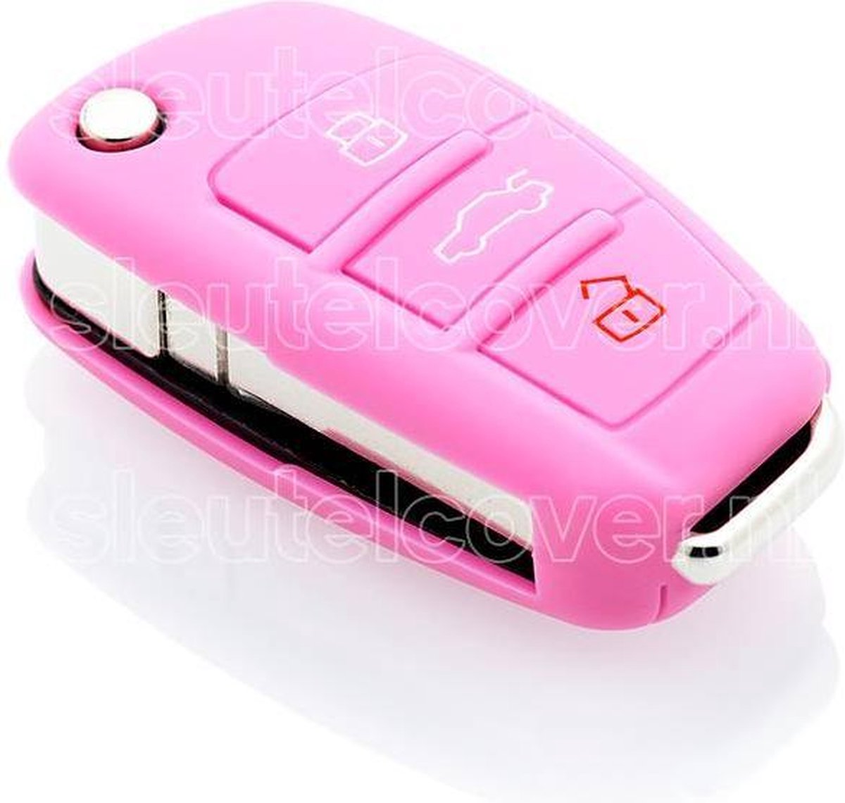 Audi SleutelCover - Roze / Silicone sleutelhoesje / beschermhoesje autosleutel