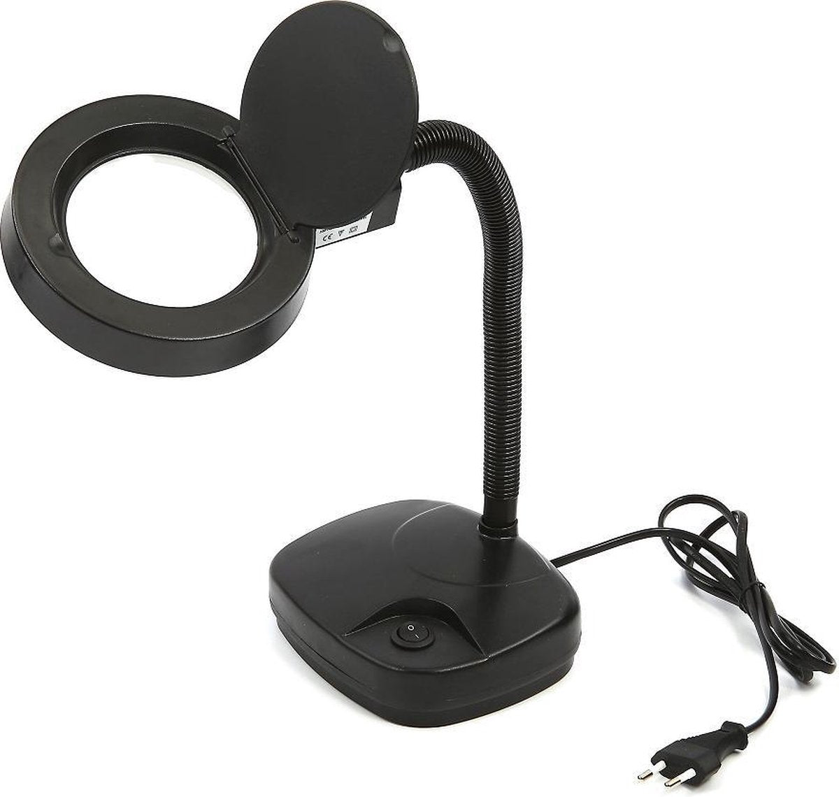 90 mm Verstelbare Loupe Lamp met LED verlichting (Zwart)