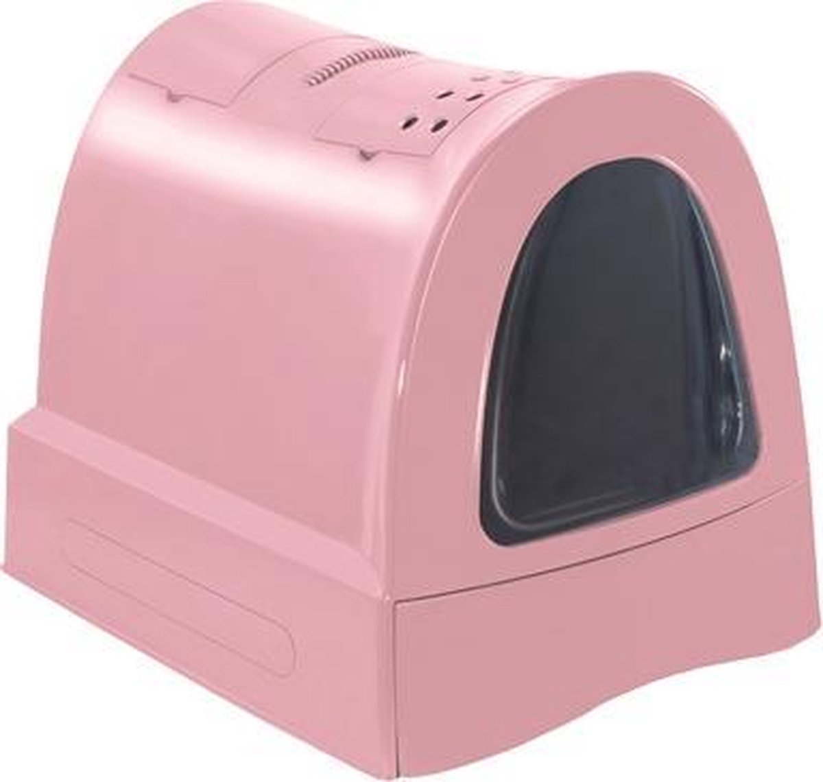 Imac kattenbak zuma met schuiflade roze - 40x56x42