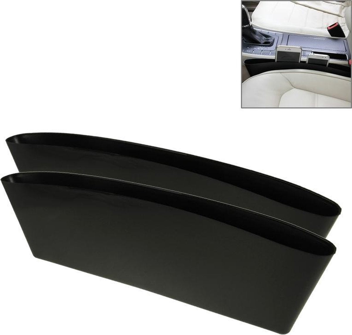2 STUKS Autostoel Gap Organizer (Zwart)