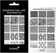 KONAD Square stempel sjabloon 14 met 15 nagel figuurtjes.