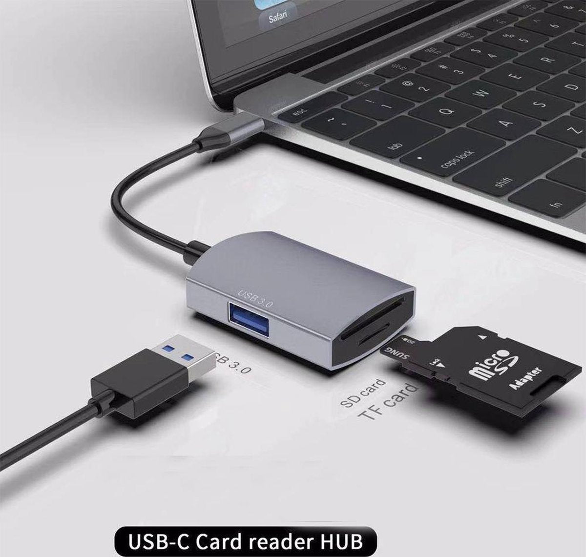 Sounix 3 in 1 USB HUB USB 3.0 -multifuntionele kaart lezer Micro SD 