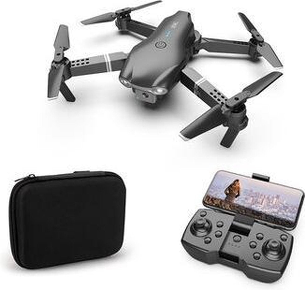 Drone - 2x 4K Camera - Ultra HD - Foto - Video - Hand Manipulatie - Inklapbaar - App Control - One click landing / Take off -