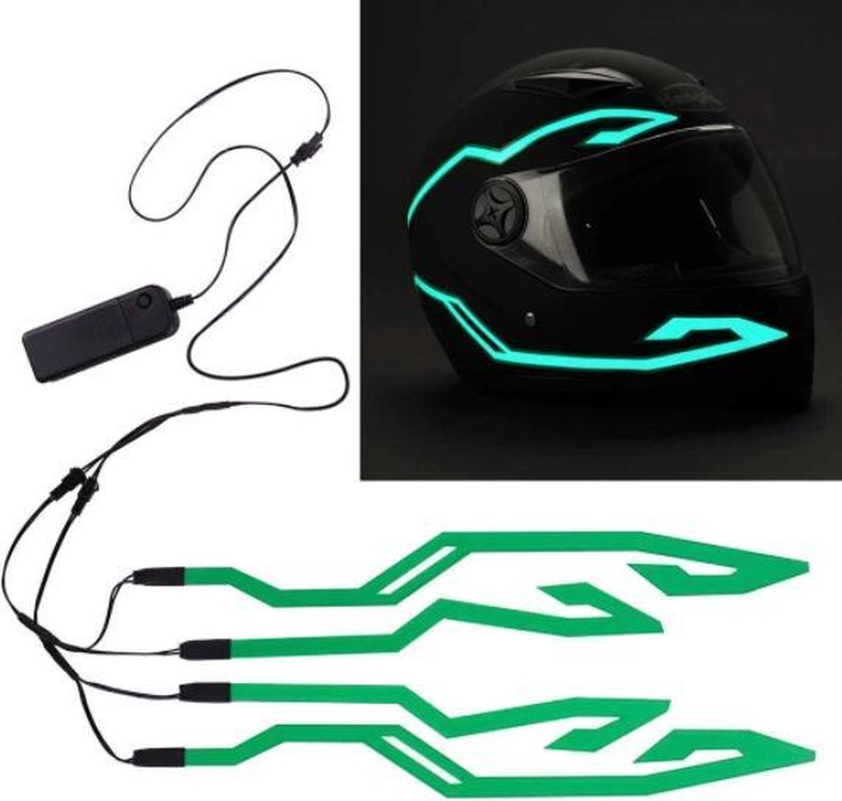 Led helm Sfeerverlichting Scooterhelm Led Verlichting Motorhelm Verlichting