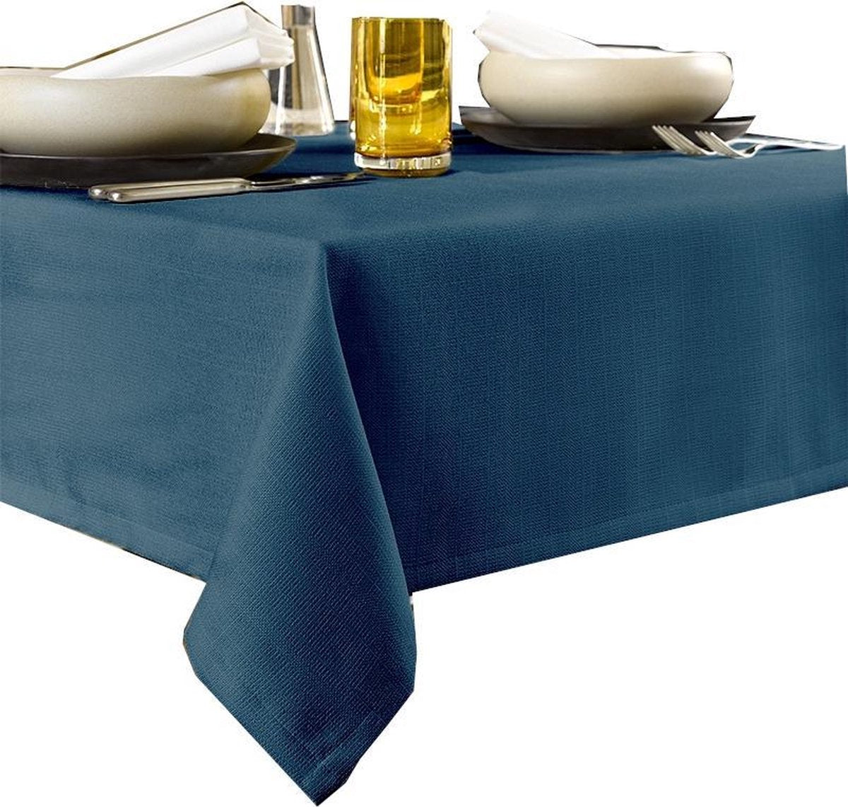 De Witte Lietaer Tafellaken Rond Gibson 170 Cm Polyester Donkerblauw