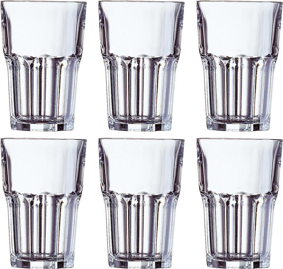 12x Stuks waterglazen/sapglazen 350 ml - Granity - Bar/cafe benodigdheden - Drinkglazen - Water/fris/sapglas