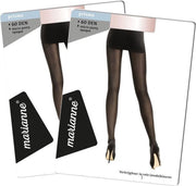 2 Pack Marianne Panty 60 Denier Donker Marine S/M