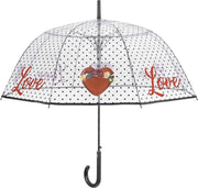 Perletti Koepelparaplu Love Automatisch 89 Cm Transparant