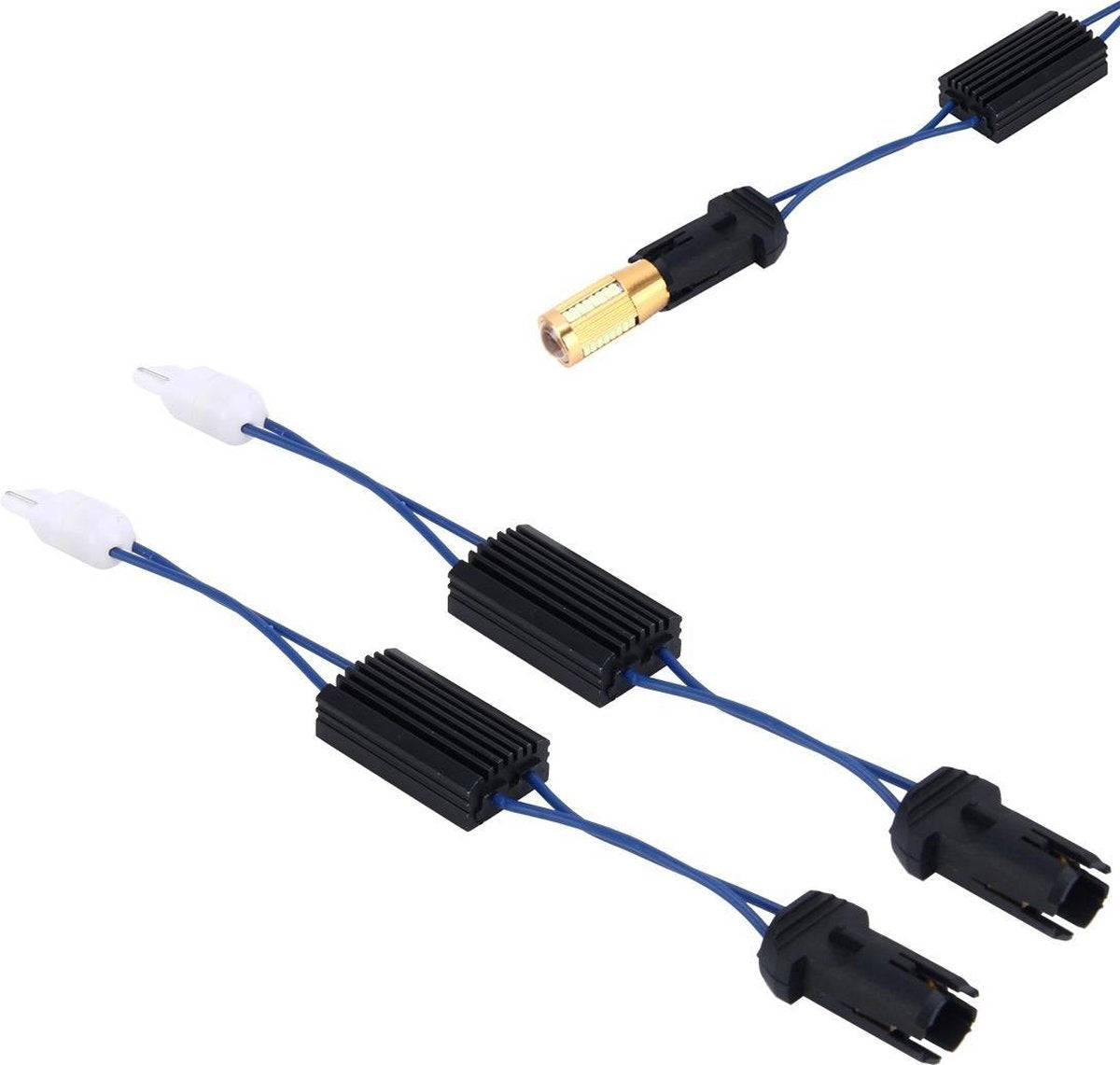 2 STKS T10 Auto Auto Clearance Light Waarschuwing Foutloze decoderadapter voor DC 12V / 3W
