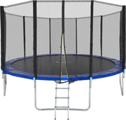 Trampoline met Veiligheidsnet en Ladder - Blauw - 244 cm