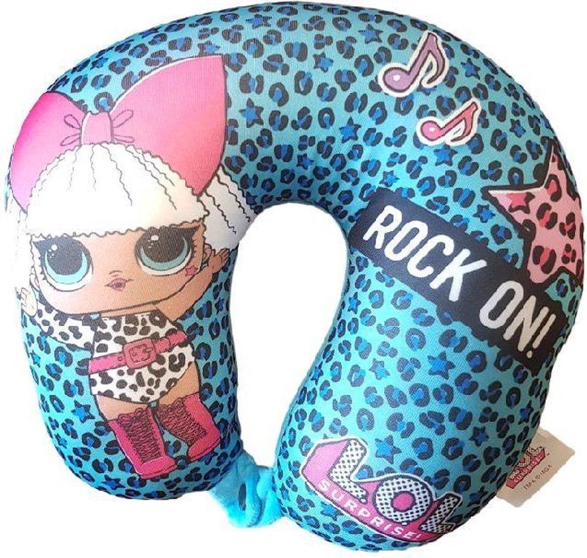 L.O.L Surpise nekkussen - Polyester - Blauw - 27 x 24 cm