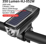 Baymate Fiets Licht Regendicht USB Oplaadbare LED 2000mAh MTB Voorlamp Koplamp Aluminium Ultralight Zaklamp Fietslicht