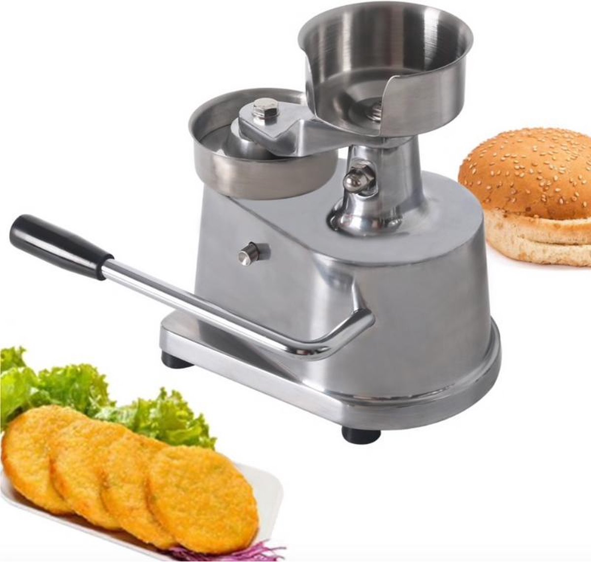 Dexters® Professionele Hamburger Pers | Hamburgermaker | Hamburgerpers | BBQ | 100 - 130 mm