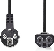 Voedingskabel | Schuko Male Haaks - IEC-320-C5 | 2