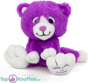 Paars Pluche Knuffel Kat (Give Me A Smile) 20 cm | Cat Plush Toy | Kat Peluche Knuffel | Knuffeldier voor kinderen | Extra lief en extra zacht