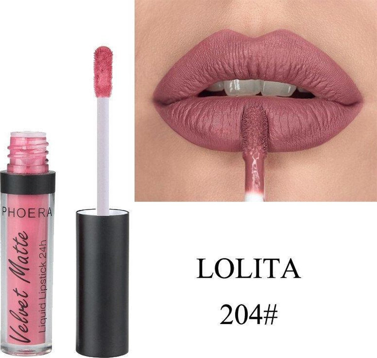 PHOERA™ Matte Velvet Liquid Lipstick - 204 - Lolita