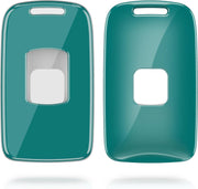 kwmobile autosleutelhoes voor Renault 4-knops Smartkey autosleutel (alleen Keyless Go) - Harcover sleutelhoes in petrol