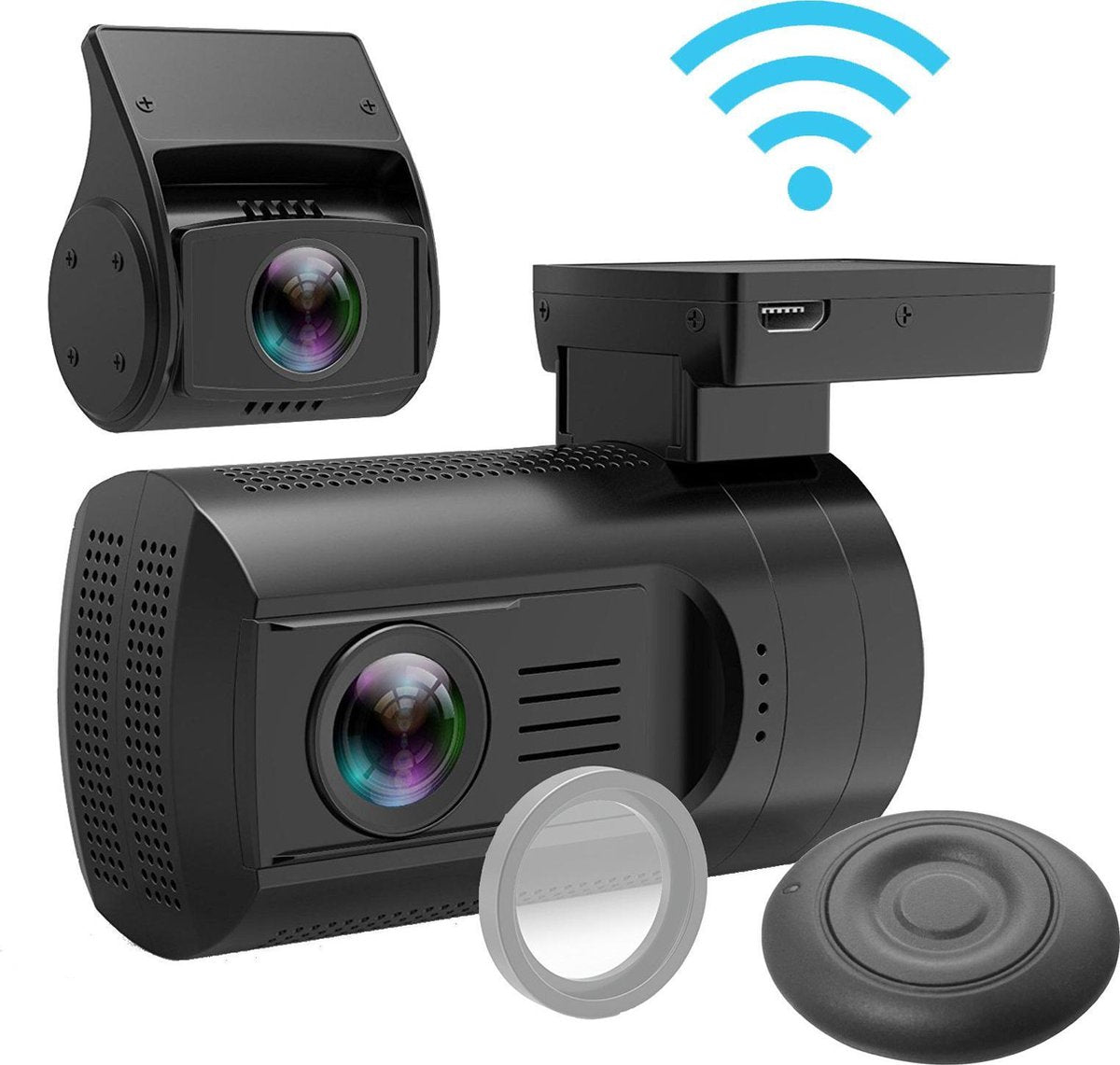 Mini 0906 4K Wifi 2CH Dual GPS dashcam voor auto