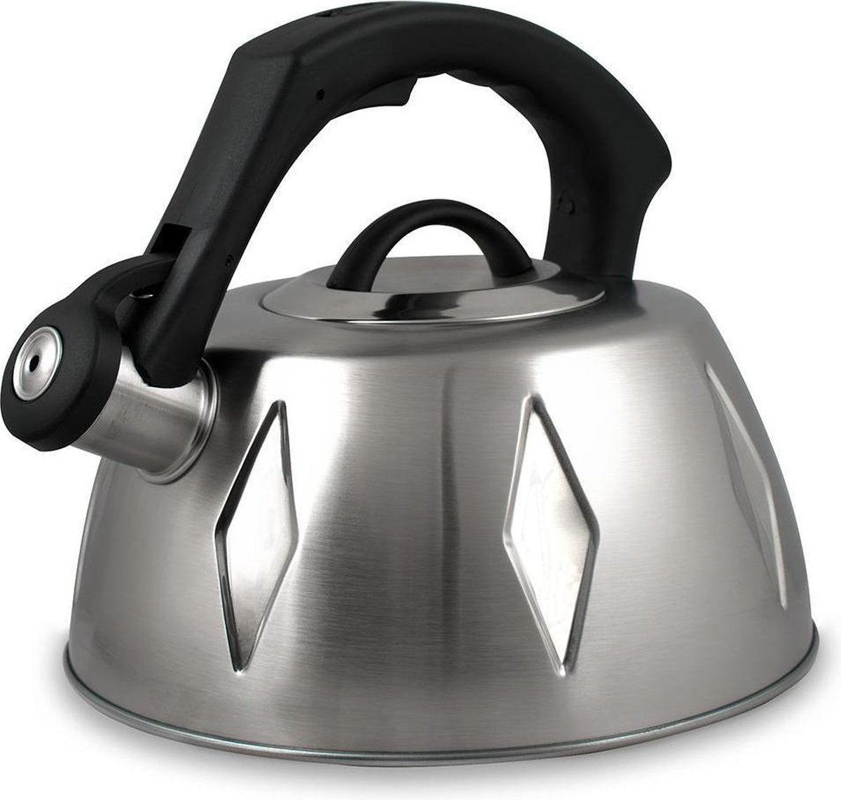 Bama Fluitketel Diamond RVS Zwart 3L - Ø 22 cm