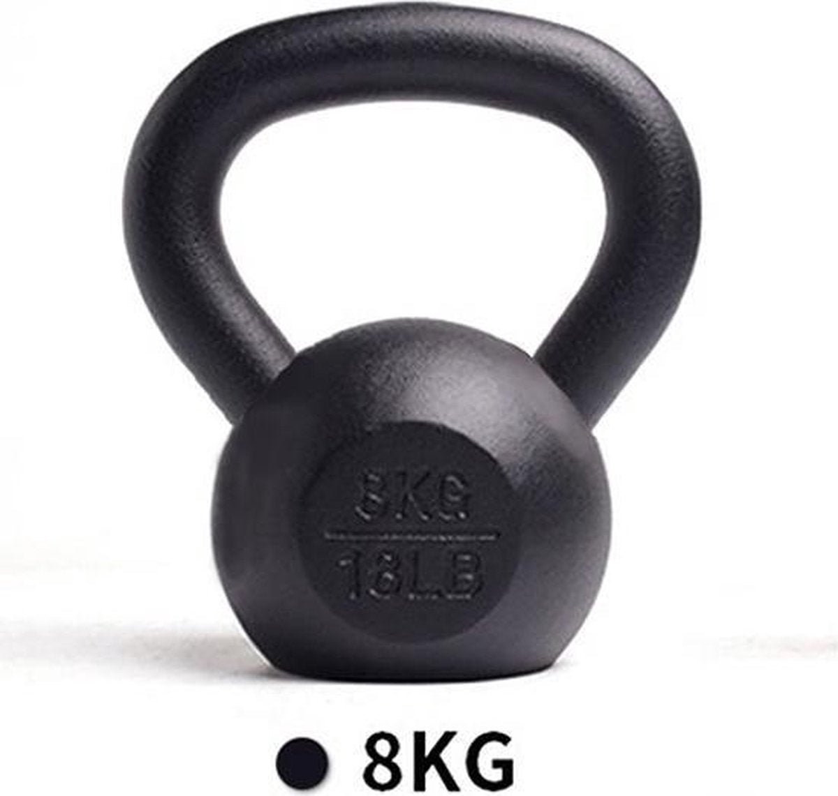 Cast iron kettlebell - 8KG - Zwart - Fitness/ Crossfit