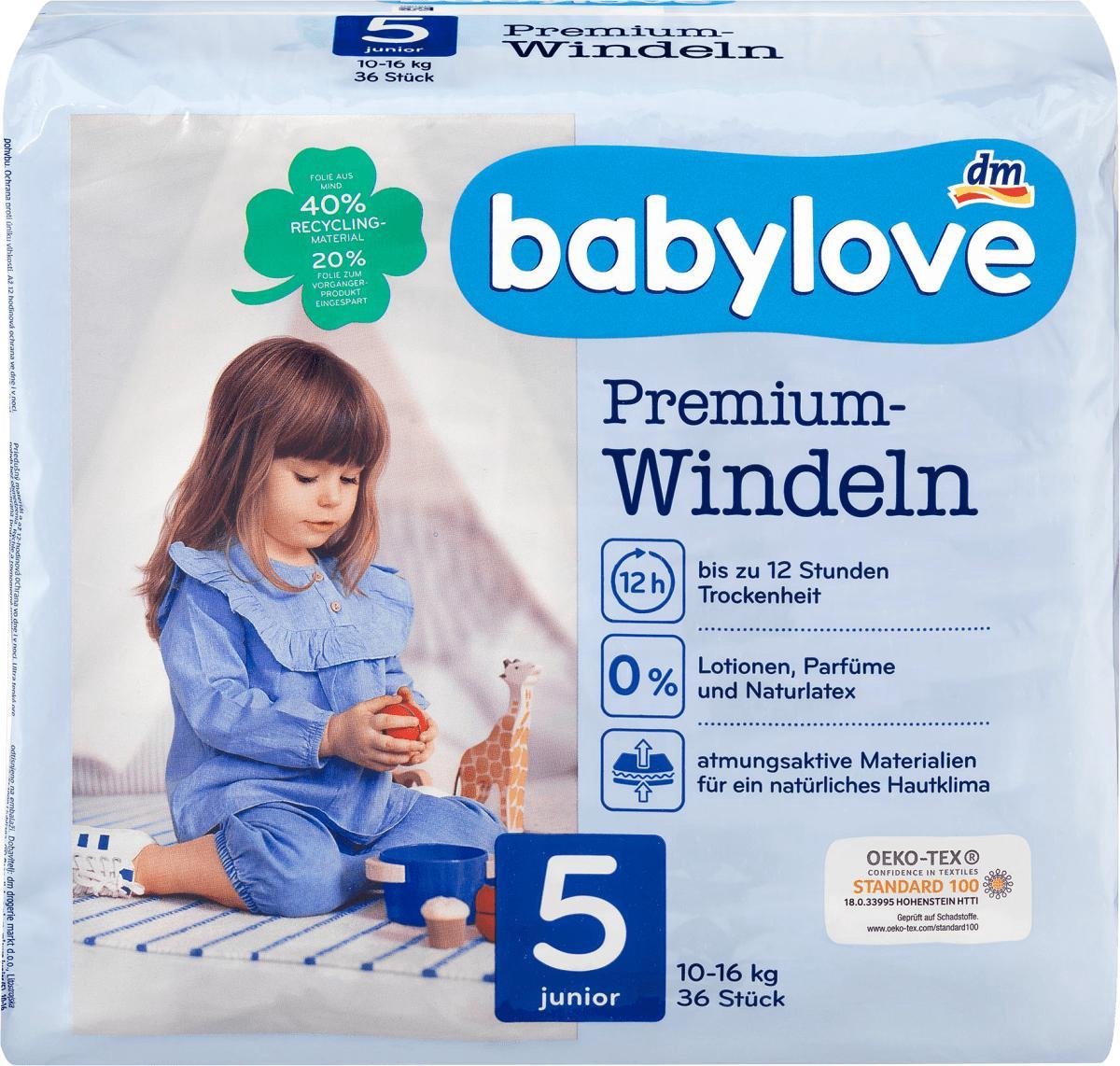babylove Premium luiers - maat 5 - Junior - 10-16 kg (36 stuks)