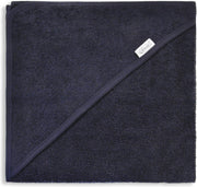 Baby badcape / omslagdoek navy  - 100% katoen - Funnies