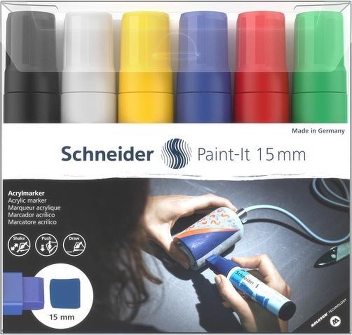 Acryl Marker Schneider Paint-it 330 15mm etui 6st. S-120396