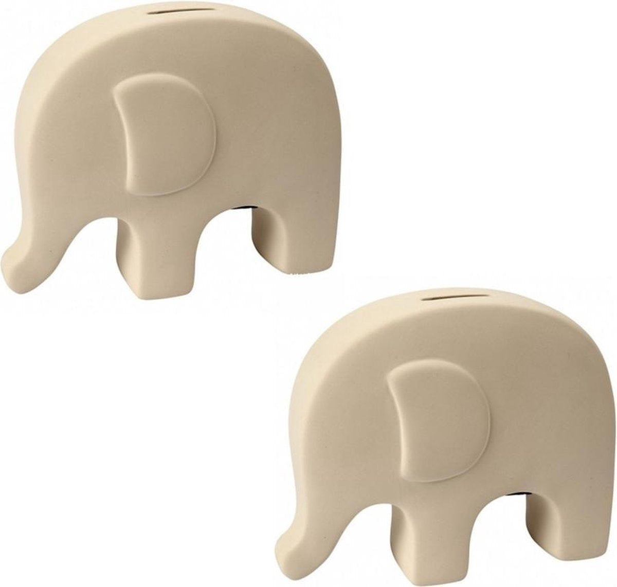 8x stuks hobby spaarpotten olifant wit zelf inkleurbaar 14 x 16 cm - Zelf spaarpotten beschilderen