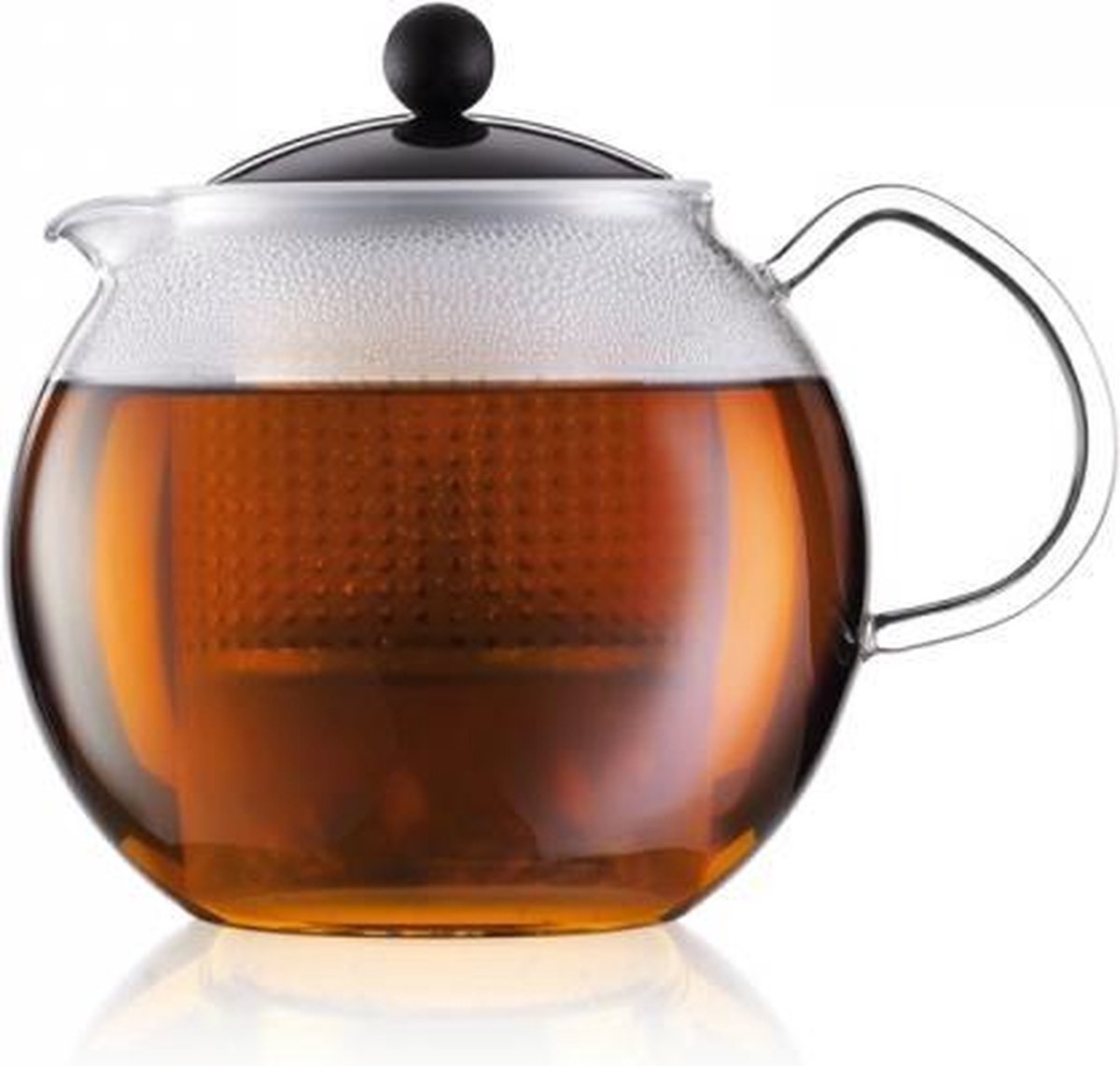 ASSAM Theepot met glazen greep en gekleurde deksel