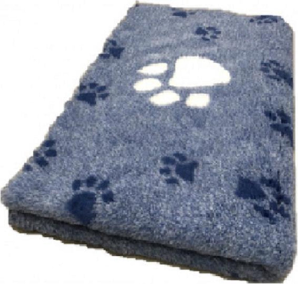Vetbed - hondendeken Blauw 3 Kleur Grote Voetprint Latex Anti Slip 100 x 75 cm