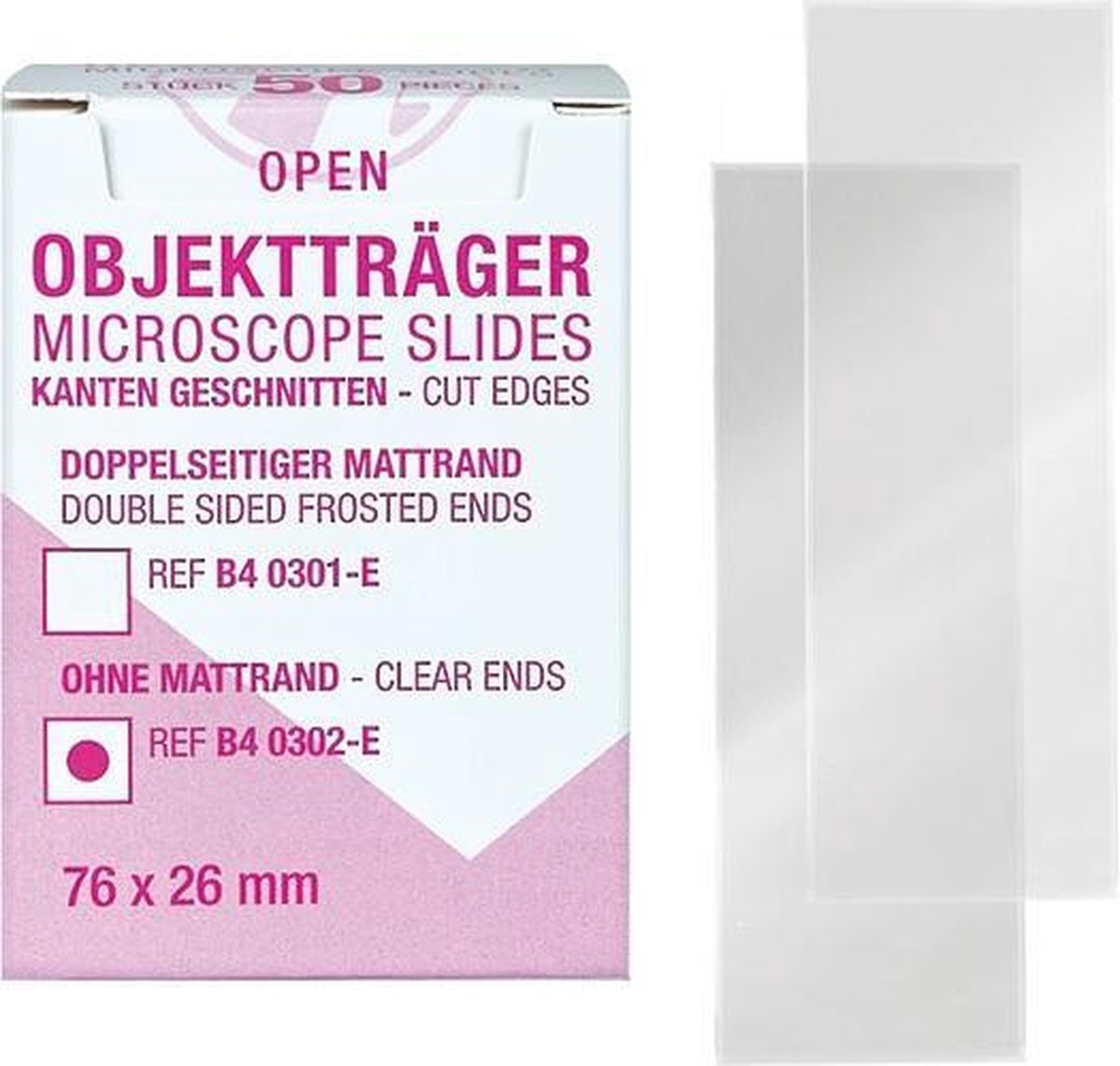 Mediware Eco objectglaasjes 76 x 26 mm  -  50 stuks