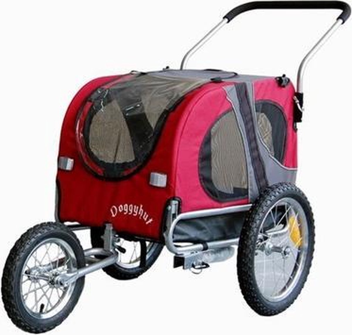 Fietskar medium rood+jogger functie