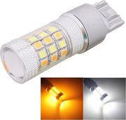 T20 / 7443 8W 420LM Wit + Geel Licht 42 LED 2835 SMD Autoremlicht Stuurlicht
