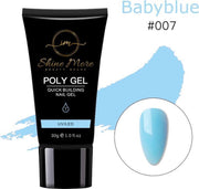 Shinemore Polygel Gel nagels 30 Gram Tube Solid Babyblue