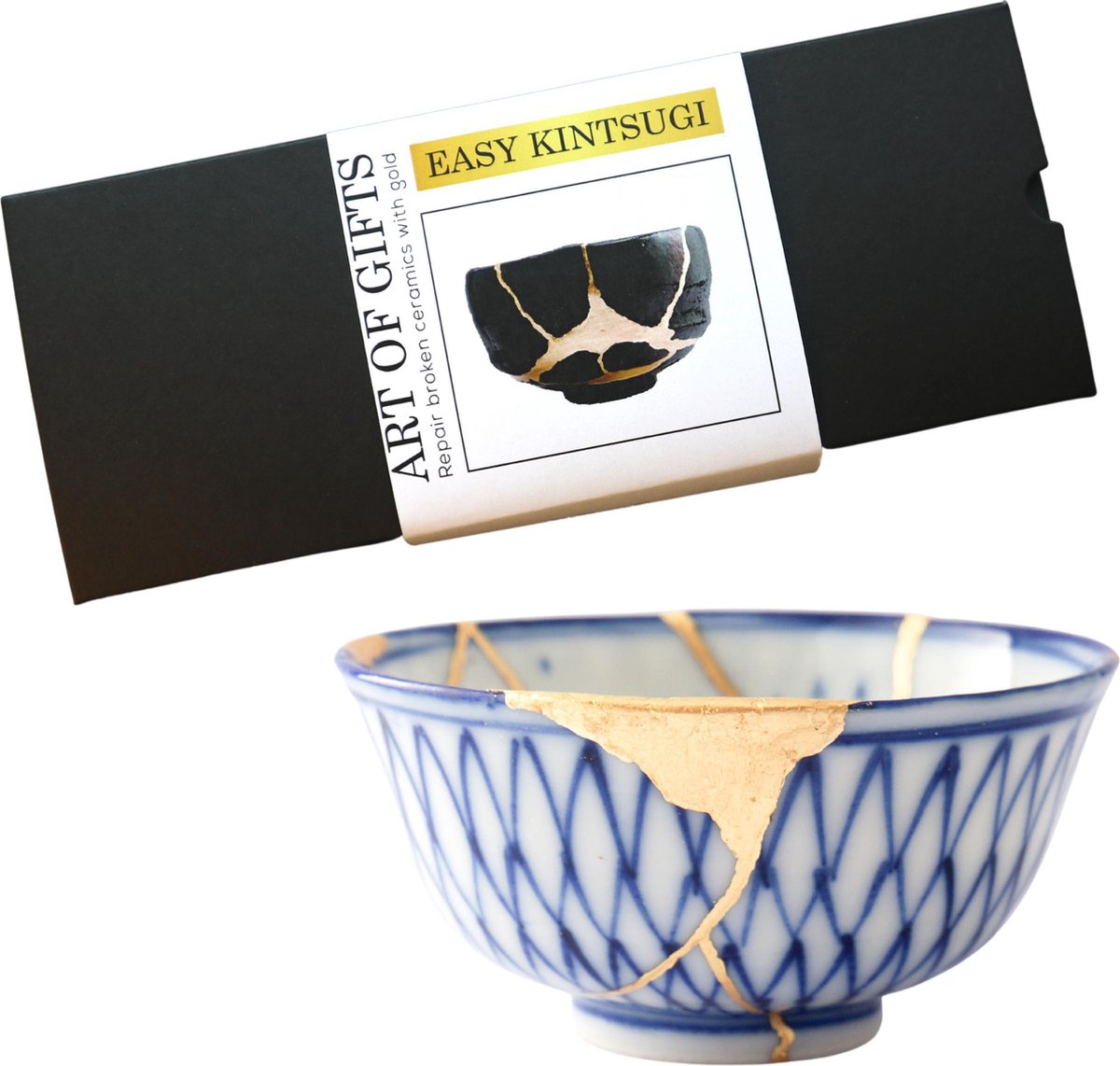 XL Kintsugi repair kit - Geschenkset Goud - Keramiek - Goudlijm