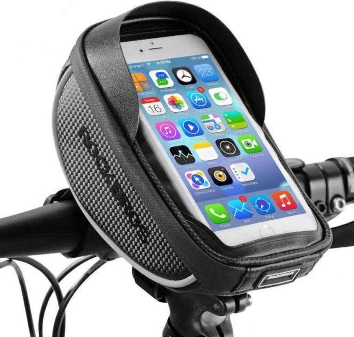 MikaMax Telefoonhouder Fiets Waterdicht - Met Opbergvakje - Geschikt voor alle Telefoons