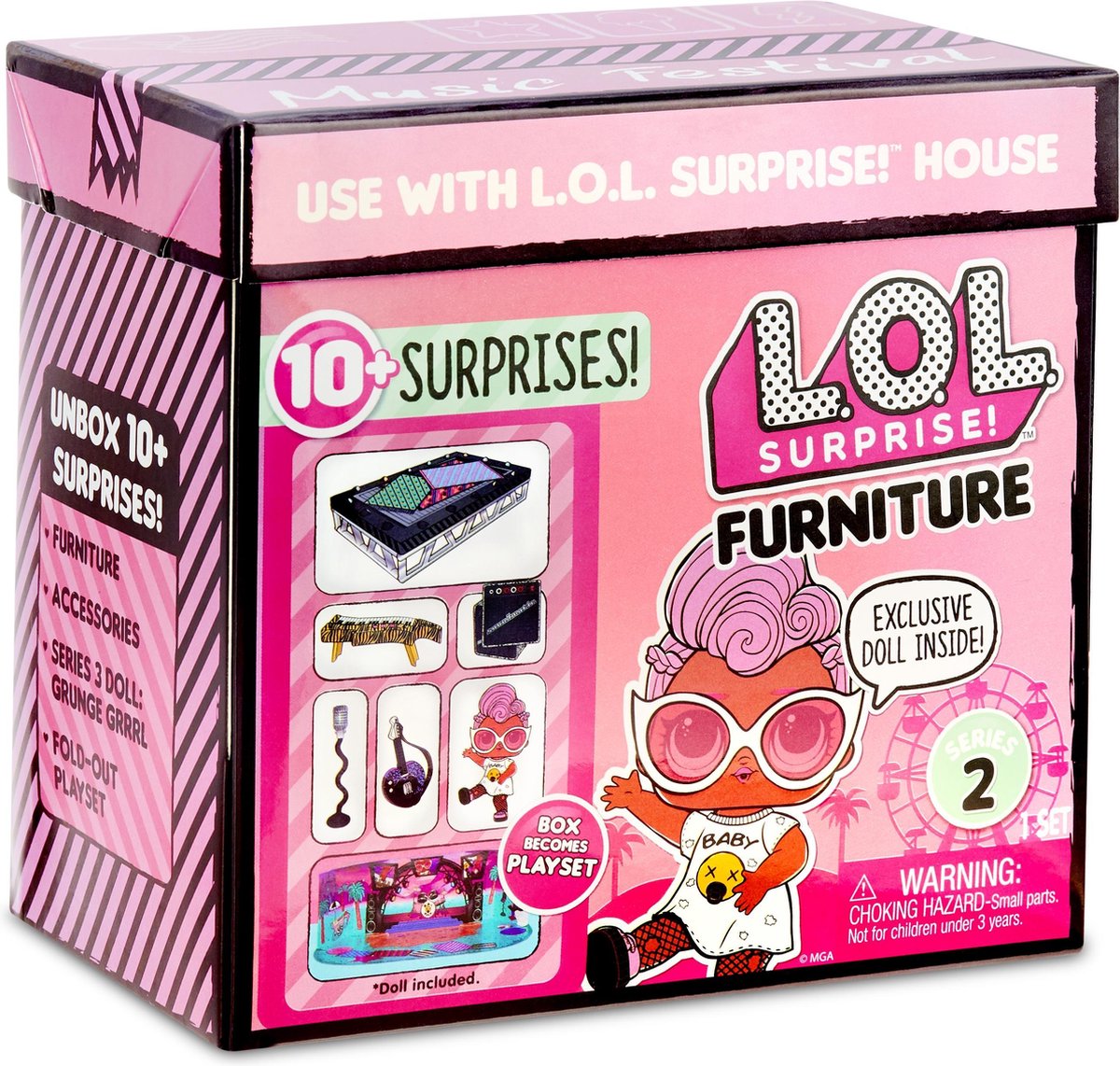 L.O.L. Surprise Furniture- Muziekfestival met Grunge Grrrl - Serie 2