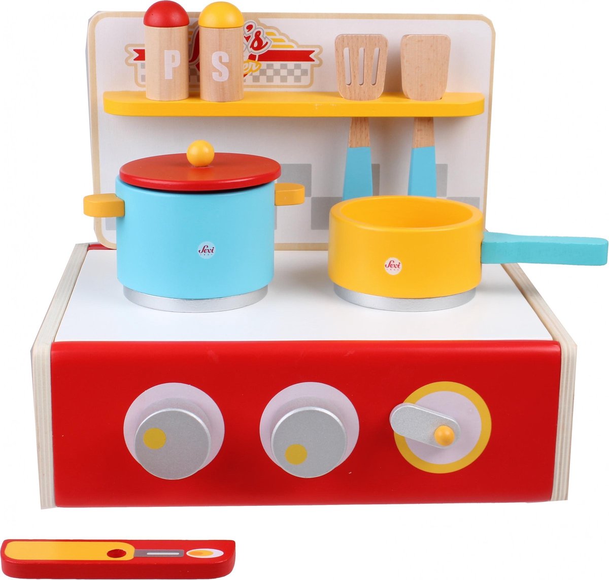 Sevi Houten Kookstel Met Pannen 9-delig 27 Cm