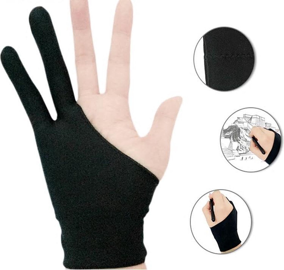 Schilderen op nummer en teken handschoen (heren)