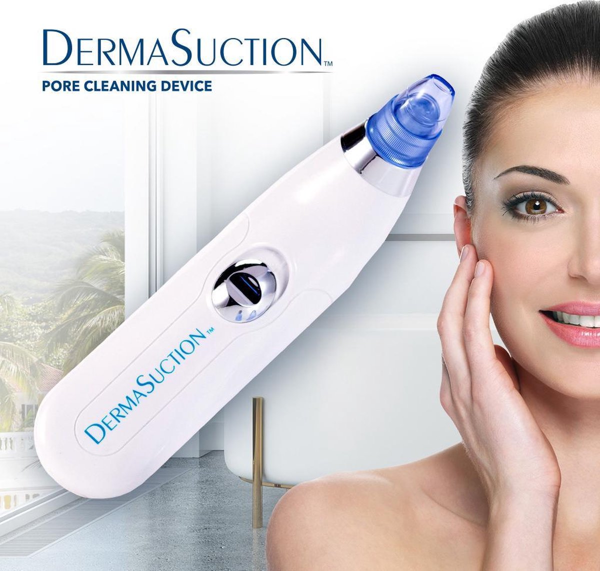 DermaSuction Gezichtsreiniger – Dieptereiniging van de Huid en Poriën – Compact en Draadloos