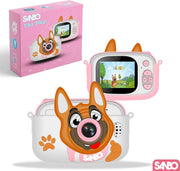 Sanbo® Kindercamera T31 PRO - Roze - voor en achter camera - Gratis kinderrugzak - gratis 32GB SD card en card reader - Fototoestel voor Kinderen - Vlogcamera met games - videofunctie - Digitaal Kinderfototoestel - Klein Formaat Speelgoed Camera -