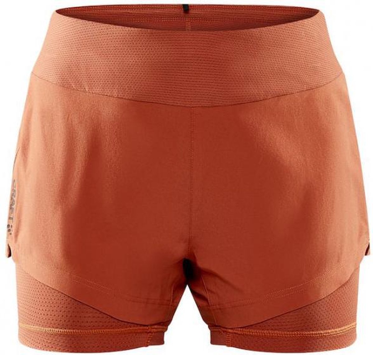 Craft Adv. Essence 2in1 Short Dames - oranje - maat M