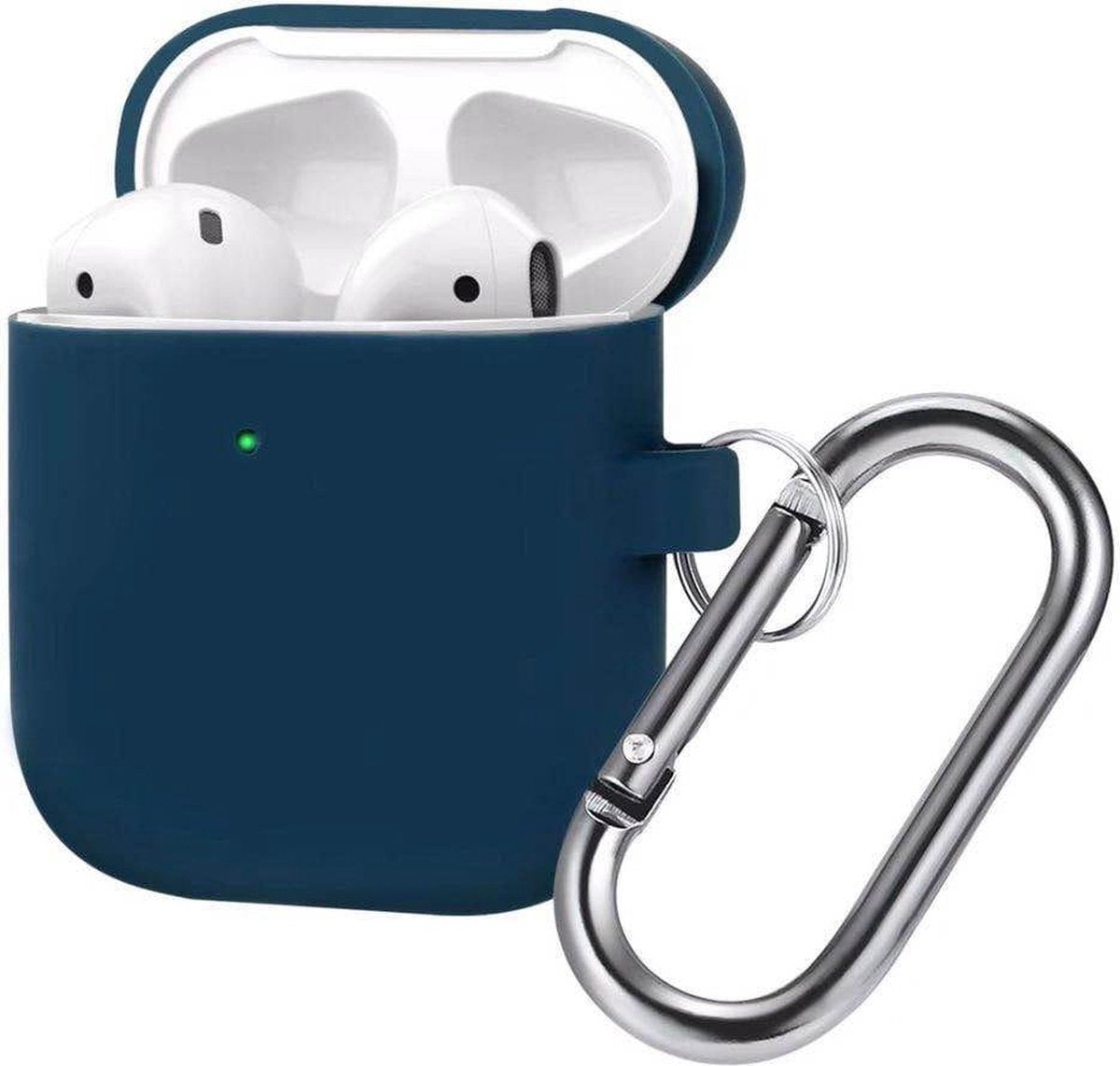 AirPods Hoesje - Siliconen Case - Airpods 1/2 Hoesje - Grijsgroen - Atrovirens