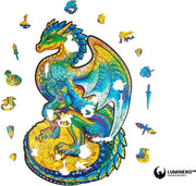 Luminero™ Houten Draak Jigsaw Puzzel - A3 Formaat Puzzel - Unieke 3D Puzzels - Huisdecoratie - Wooden Puzzle - Volwassenen & Kinderen