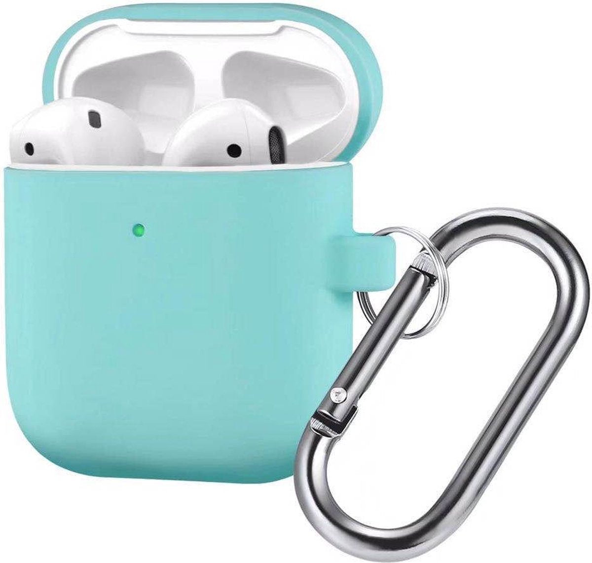 AirPods Hoesje - Siliconen Case - Airpods 1/2 Hoesje - Lichtblauw - Coast Blue